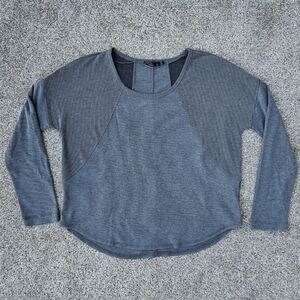 Prana Remi Waffle Knit Pullover Organic Cotton Long Sleeve Shirt Womens Size XL